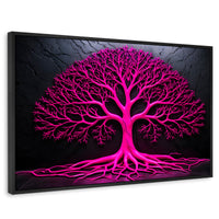 Cuadros Decorativos Canvas Revolution | Arbol Vida Rosa | Rectangular | Portada | Marco Negro