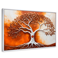 Cuadros Decorativos Canvas Revolution | Arbol Vida Tierra | Rectangular | Portada | Marco Blanco