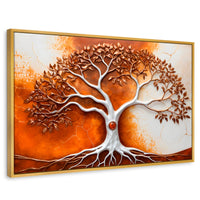 Cuadros Decorativos Canvas Revolution | Arbol Vida Tierra | Rectangular | Portada | Marco Dorado