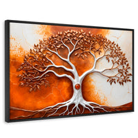 Cuadros Decorativos Canvas Revolution | Arbol Vida Tierra | Rectangular | Portada | Marco Negro