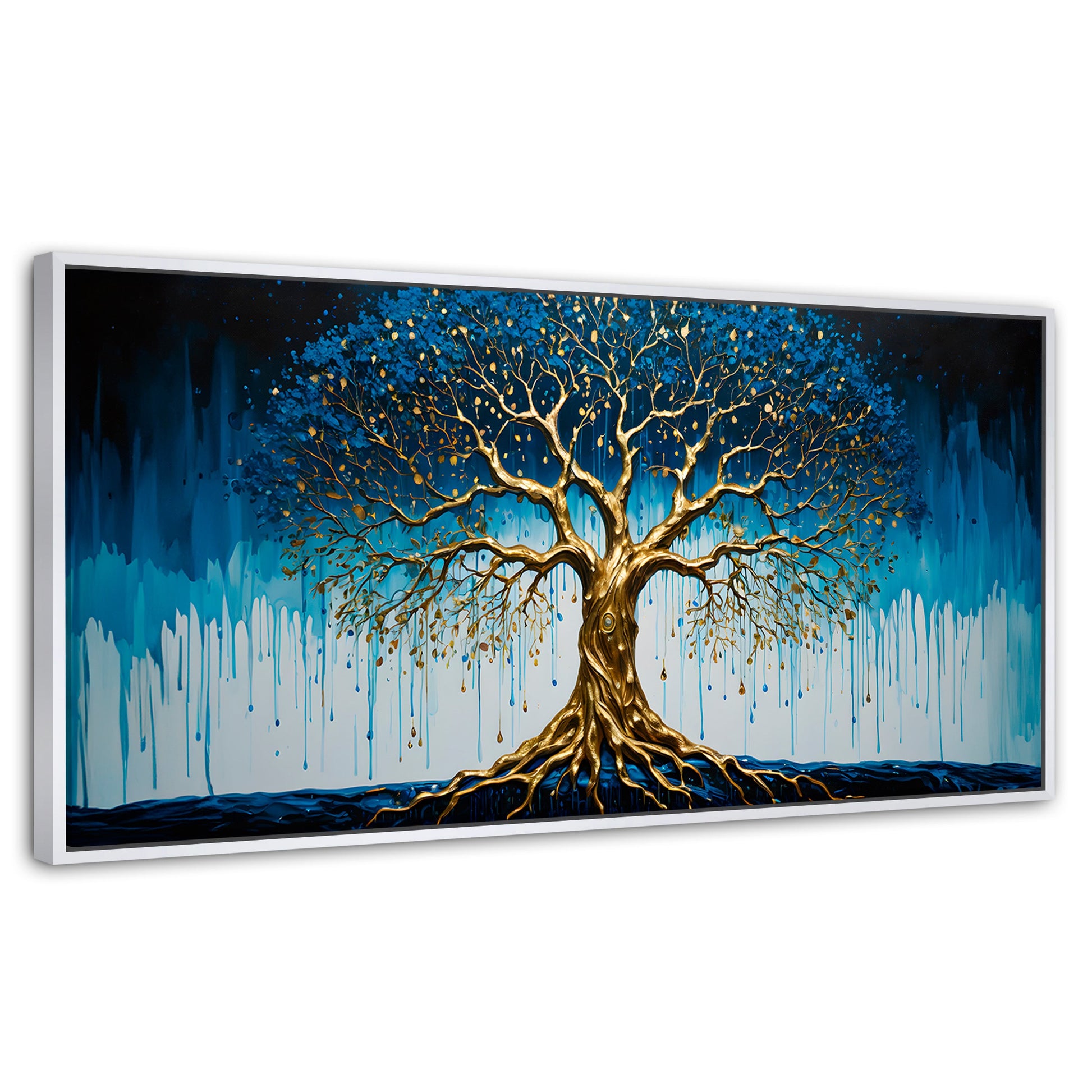 Cuadros Decorativos Canvas Revolution | Armonia Celestial | Panoramico | Portada | Marco Dorado