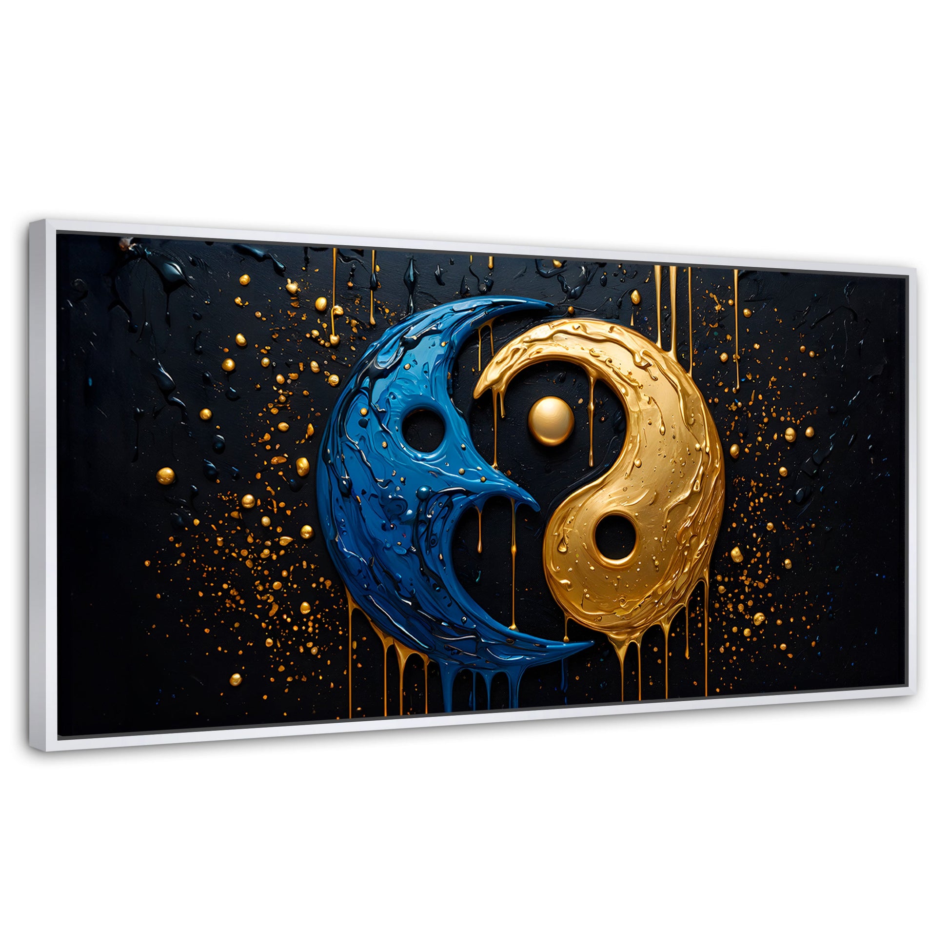 Cuadros Decorativos Canvas Revolution | Armonia Yin Yang | Panoramico | Portada | Marco Dorado
