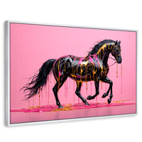Cuadros Decorativos Canvas Revolution | Arte Equino Moderno | Rectangular | Portada | Marco Blanco