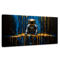 Cuadros Decorativos Canvas Revolution | Astronauta Dorado | Panoramico | Portada