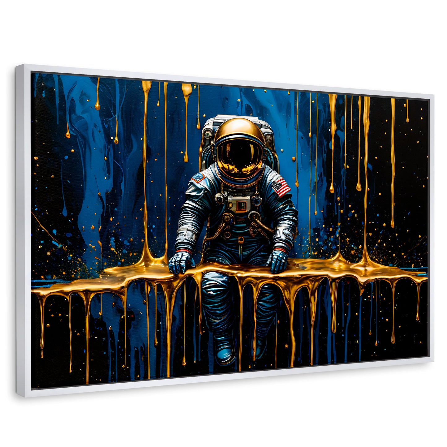 Cuadros Decorativos Canvas Revolution | Astronauta Dorado | Rectangular | Portada