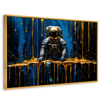 Cuadros Decorativos Canvas Revolution | Astronauta Dorado | Rectangular | Portada