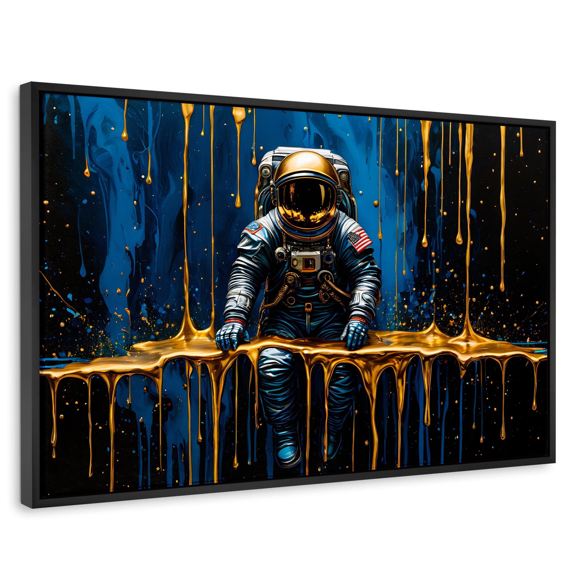 Cuadros Decorativos Canvas Revolution | Astronauta Dorado | Rectangular | Portada