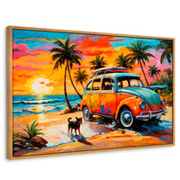 Cuadros Decorativos Canvas Revolution | Atardecer Fiel | Rectangular | Portada | Marco Madera