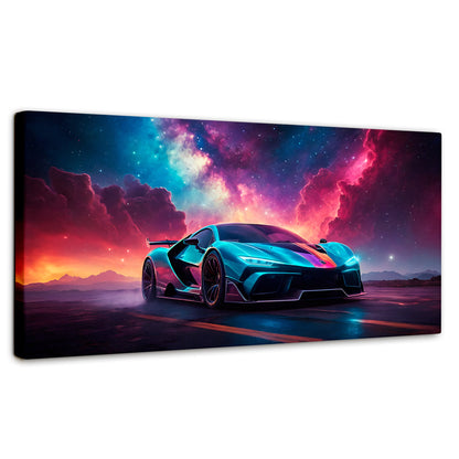 Cuadros Decorativos Canvas Revolution | Auto Deportivo Neon | Panoramico | Portada