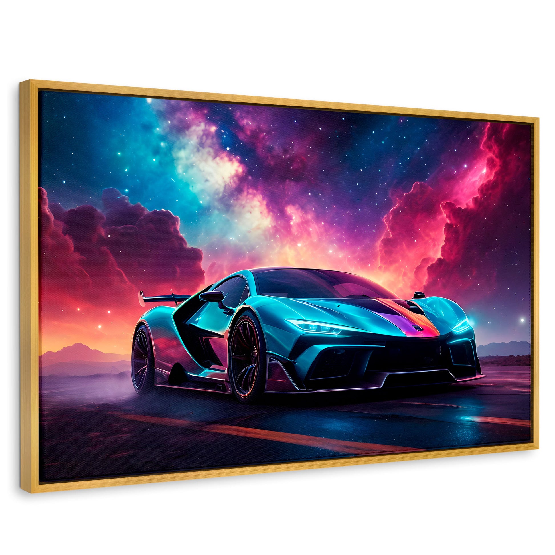 Cuadros Decorativos Canvas Revolution | Auto Deportivo Neon | Rectangular | Portada