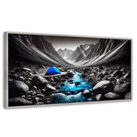 Cuadros Decorativos Canvas Revolution | Aventura Azul | Panoramico | Portada | Marco Blanco