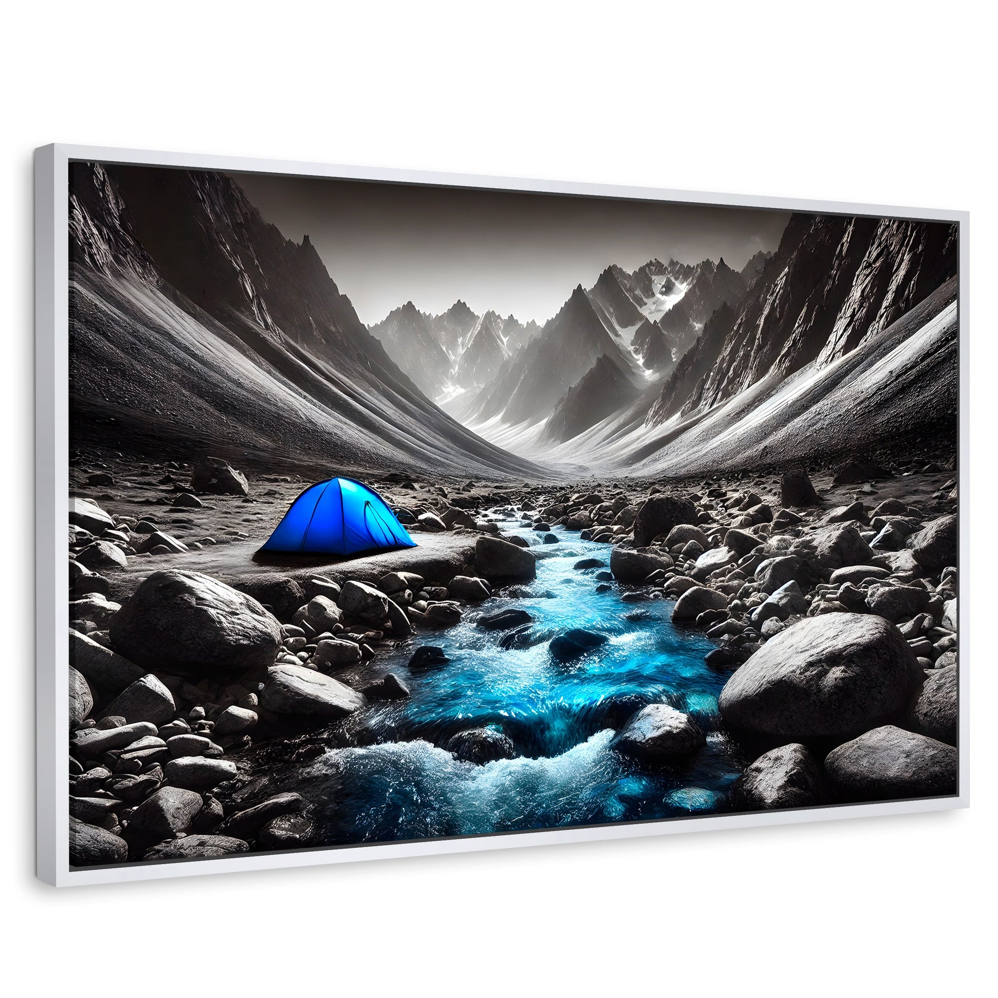 Cuadros Decorativos Canvas Revolution | Aventura Azul | Rectangular | Portada | Marco Blanco