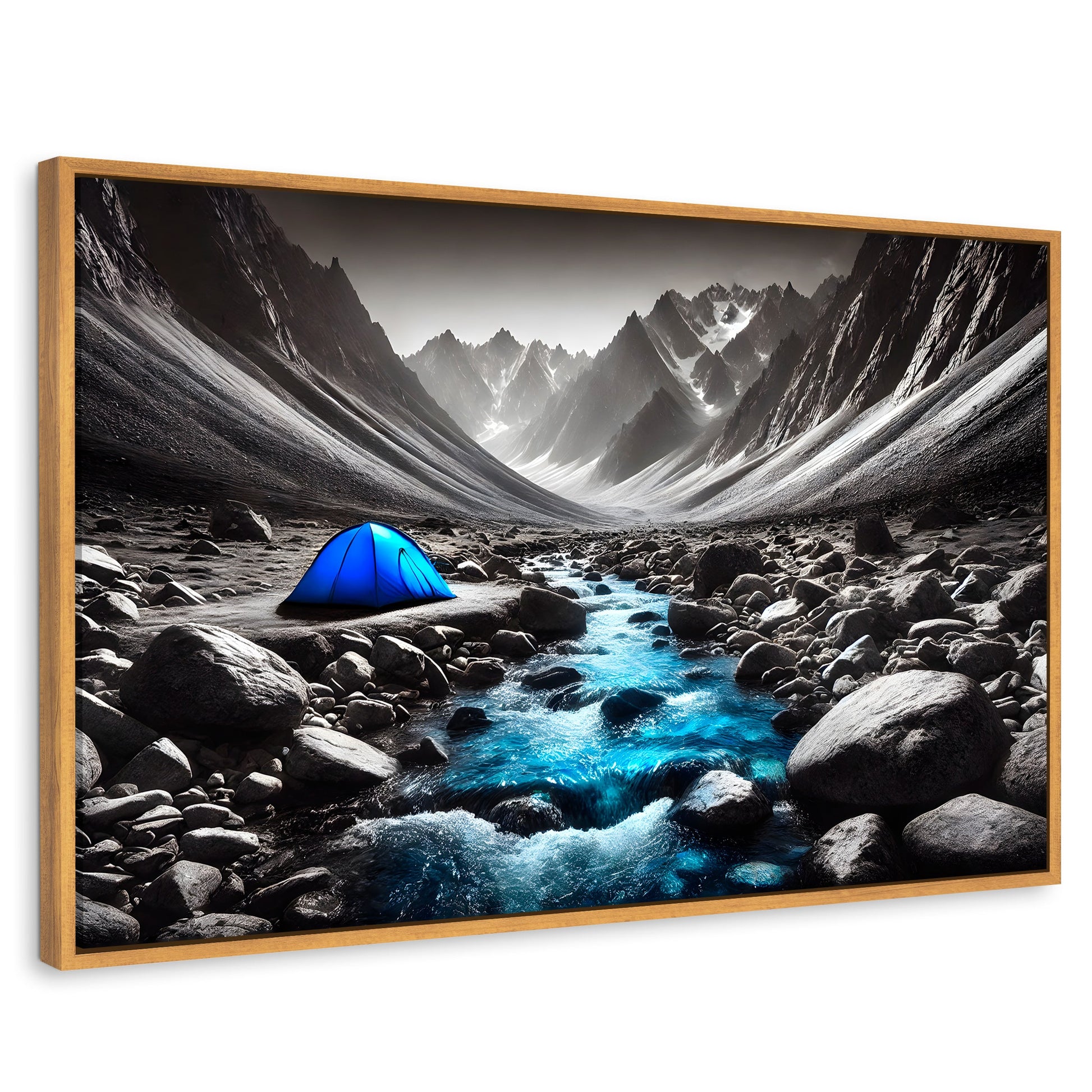 Cuadros Decorativos Canvas Revolution | Aventura Azul | Rectangular | Portada | Marco Madera