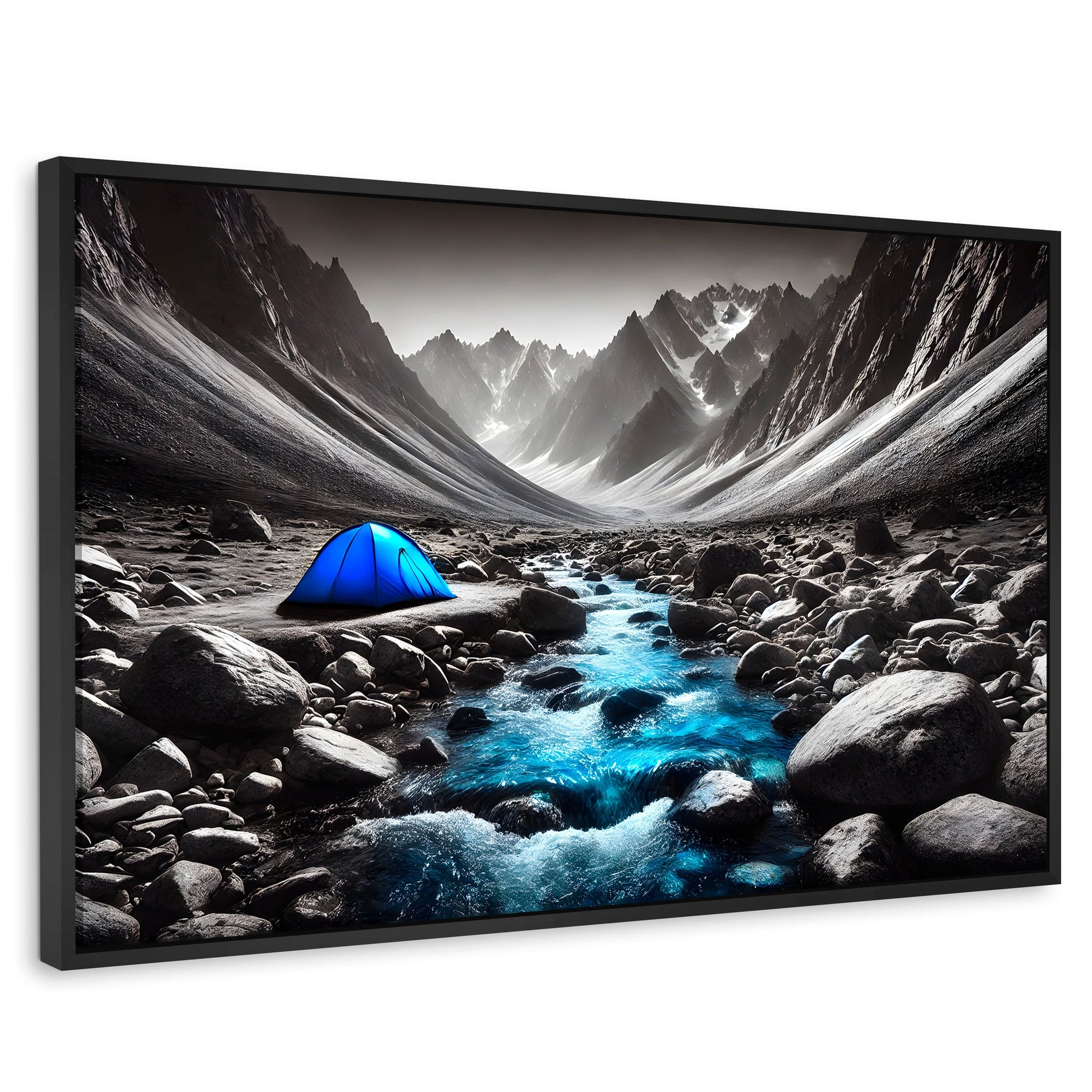 Cuadros Decorativos Canvas Revolution | Aventura Azul | Rectangular | Portada | Marco Negro