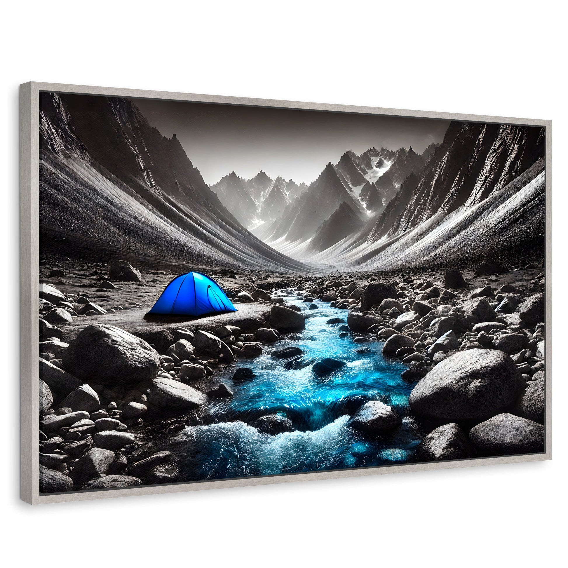 Cuadros Decorativos Canvas Revolution | Aventura Azul | Rectangular | Portada | Marco Plateado