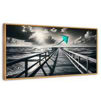 Cuadros Decorativos Canvas Revolution | Aventura En Viento | Panoramico | Portada | Marco Negro