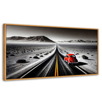 Cuadros Decorativos Canvas Revolution | Aventura Roja | Panoramico | Portada | Marco Negro