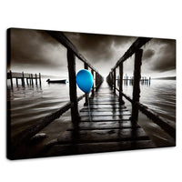 Cuadros Decorativos Canvas Revolution | Azul En El Muelle | Rectangular | Portada | Marco SinMarco