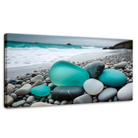 Cuadros Decorativos Canvas Revolution | Azul En La Orilla | Panoramico | Portada | Marco SinMarco