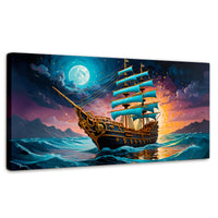 Cuadros Decorativos Canvas Revolution | Barco Mar Profundo | Panoramico | Portada | Marco SinMarco