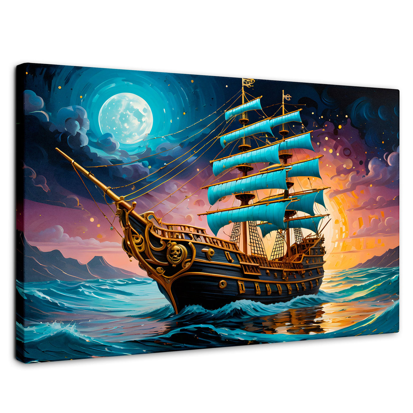Cuadros Decorativos Canvas Revolution | Barco Mar Profundo | Rectangular | Portada | Marco SinMarco