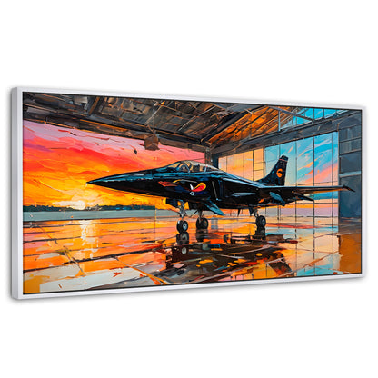 Cuadros Decorativos Canvas Revolution | Base Aerea Ocaso | Panoramico | Portada | Marco Blanco