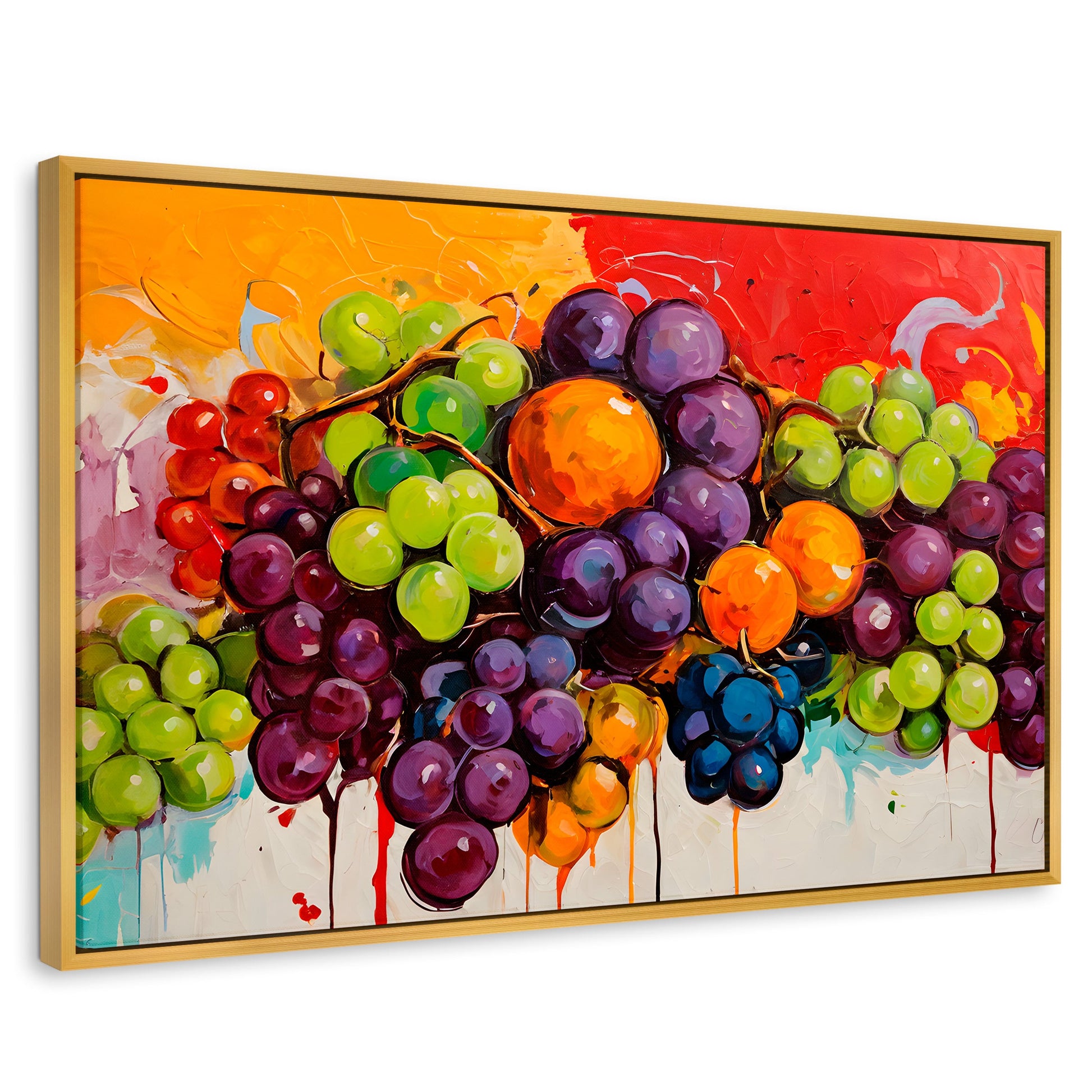Cuadros Decorativos Canvas Revolution | Bodegon Con Uvas | Rectangular | Portada