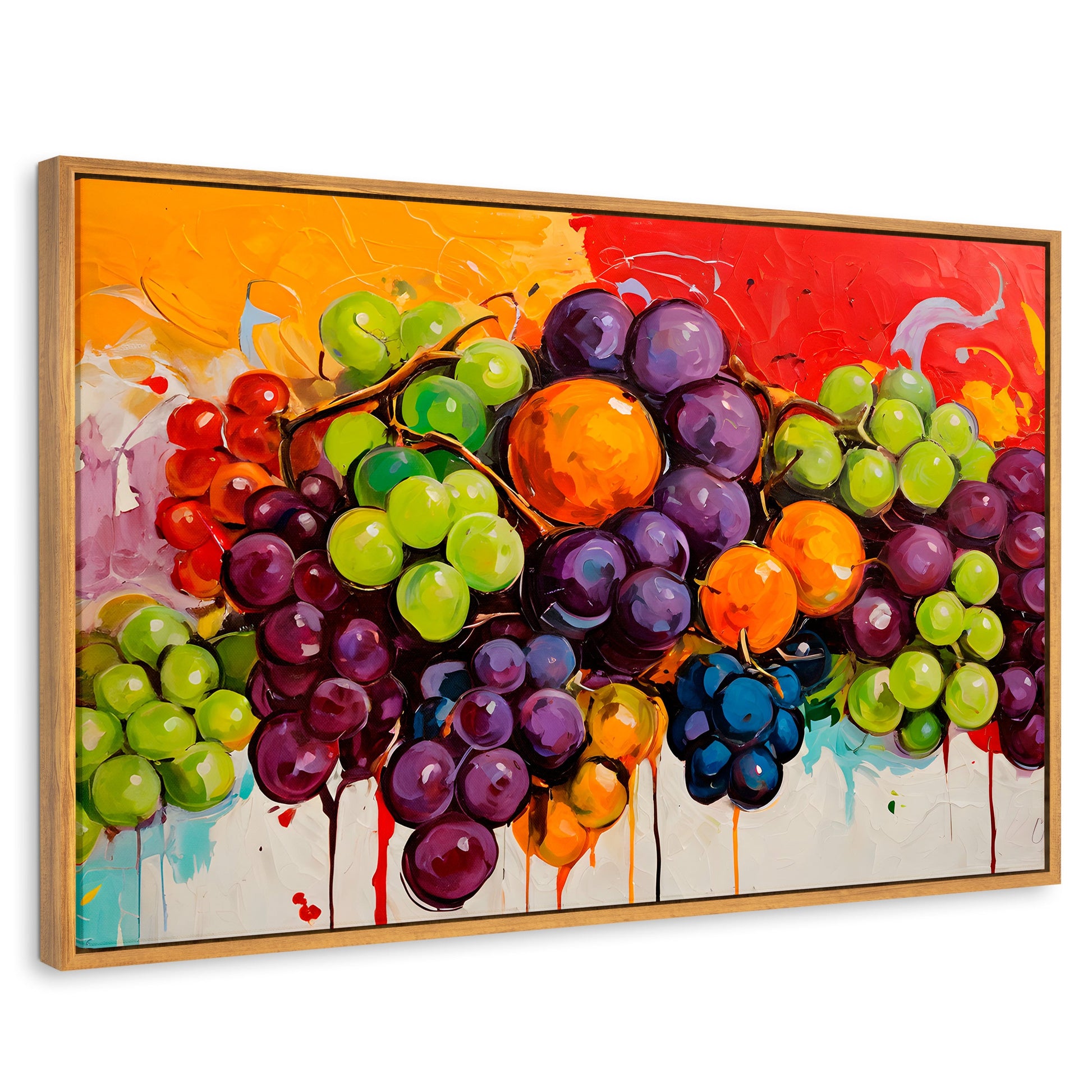 Cuadros Decorativos Canvas Revolution | Bodegon Con Uvas | Rectangular | Portada