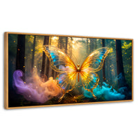 Cuadros Decorativos Canvas Revolution | Bosque De Cristal | Panoramico | Portada | Marco Negro