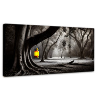 Cuadros Decorativos Canvas Revolution | Bosque Iluminado | Panoramico | Portada | Marco SinMarco