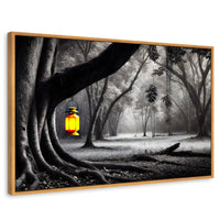 Cuadros Decorativos Canvas Revolution | Bosque Iluminado | Rectangular | Portada | Marco Madera
