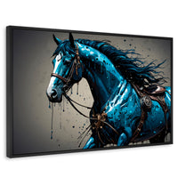 Cuadros Decorativos Canvas Revolution | Brillo Azul Equino | Rectangular | Portada | Marco Negro