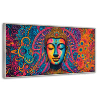 Cuadros Decorativos Canvas Revolution | Buda Mandala Neon | Panoramico | Portada