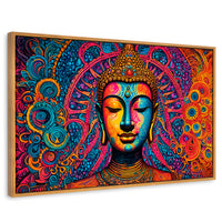 Cuadros Decorativos Canvas Revolution | Buda Mandala Neon | Rectangular | Portada
