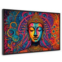 Cuadros Decorativos Canvas Revolution | Buda Mandala Neon | Rectangular | Portada