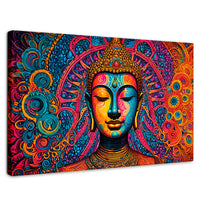 Cuadros Decorativos Canvas Revolution | Buda Mandala Neon | Rectangular | Portada