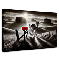 Cuadros Decorativos Canvas Revolution | Buzon En La Pradera | Rectangular | Portada | Marco SinMarco