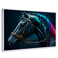 Cuadros Decorativos Canvas Revolution | Caballo Cosmico | Rectangular | Portada | Marco Blanco