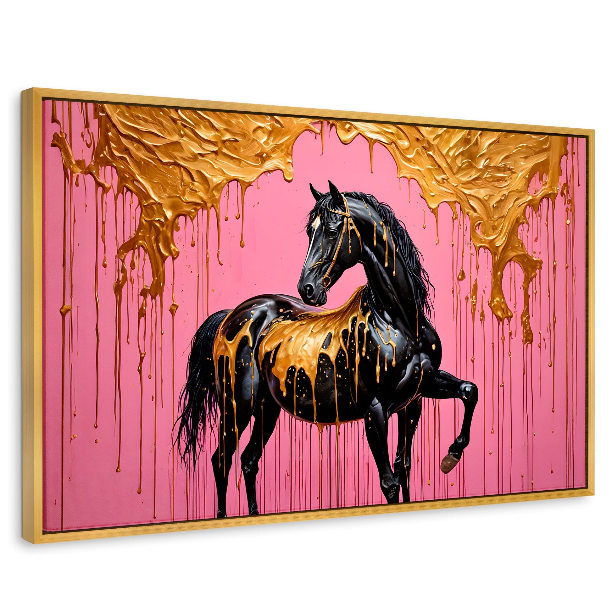 Cuadros Decorativos Canvas Revolution | Caballo Oro Rosa | Rectangular | Portada