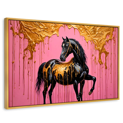 Cuadros Decorativos Canvas Revolution | Caballo Oro Rosa | Rectangular | Portada