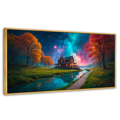 Cuadros Decorativos Canvas Revolution | Cabana Nocturna | Panoramico | Portada
