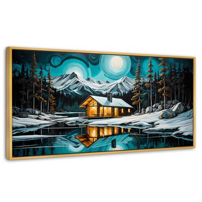 Cuadros Decorativos Canvas Revolution | Cabana Y Reflejo | Panoramico | Portada