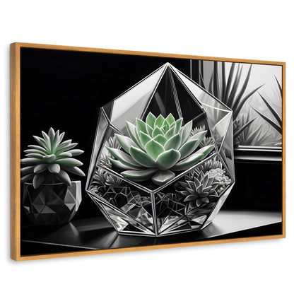 Cuadros Decorativos Canvas Revolution | Cactus Esmeralda | Rectangular | Portada | Marco Madera