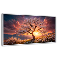 Cuadros Decorativos Canvas Revolution | Calido Resplandor | Panoramico | Portada | Marco Blanco