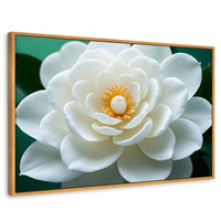 Cuadros Decorativos Canvas Revolution | Camelia Eterna Flor | Rectangular | Portada | Marco Madera