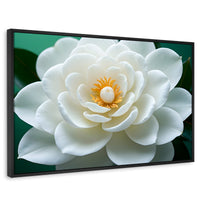 Cuadros Decorativos Canvas Revolution | Camelia Eterna Flor | Rectangular | Portada | Marco Negro