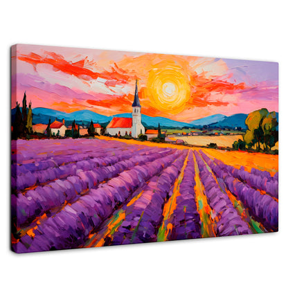 Cuadros Decorativos Canvas Revolution | Campo Lavanda Sun | Rectangular | Portada