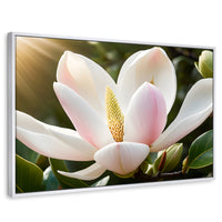 Cuadros Decorativos Canvas Revolution | Canto De Magnolia | Rectangular | Portada | Marco Blanco