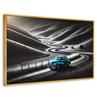 Cuadros Decorativos Canvas Revolution | Carretera Celeste | Rectangular | Portada | Marco Dorado
