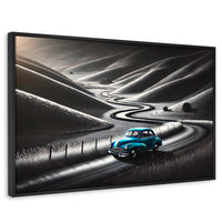 Cuadros Decorativos Canvas Revolution | Carretera Celeste | Rectangular | Portada | Marco Negro